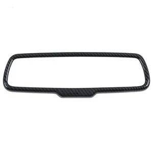 Acara Car Inner Rear View Mirror Cover Frame Decor Trim ABS Carbon Fiber Grain For Dodge Charger 20152020 Accessories