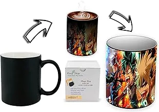 Risty Shop My Hero Academia (Style-110) Gourmet Coffee Magic Mug Superhero Jujutsu Manga Anime Lovers Capacity 350 ml, Dishwasher,Microwave Safe, Must Buy, Birthday Gift.