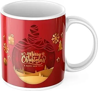 Poorak Merry Christmas Mug for Christmas Gifts - Ceramic Coffee Mug 330 ml - 99153_White