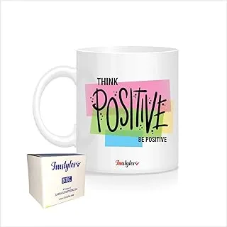 FMstyles Think Positive Be Positive Printed Mug- FMS276