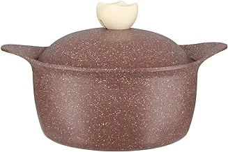 El Amal Elite Granite Non-Stick Cooking Pot, 20 cm Size, Brown