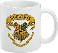 GRAPHICS & MORE Harry Potter Ilustrated Hogwart's Crest Ceramic Coffee Mug, Novelty Gift Mugs for Coffee, Tea and Hot Drinks, 11oz, White