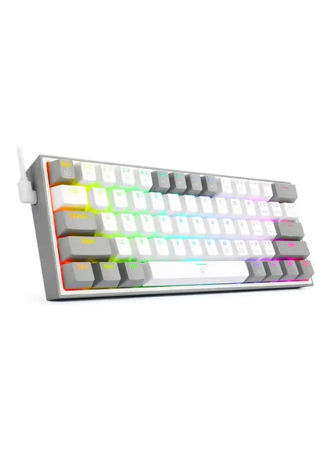 REDRAGON K616 Fizz Pro RGB 60% Gaming Wireless & Bluetooth Mechanical Keyboard - Red Switches - 3 Connection Modes (Wired, Wireless 2.4Ghz and Bluetooth) (White Grey)