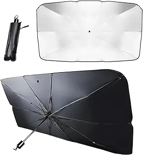 hanso Car Windshield Sun Shade Foldable car Sun Umbrella, Protects Your Car from the Sun, Blocks UV Rays and Heat, Keeps Your Car Cool and Comfortable, 120 x 60 CM