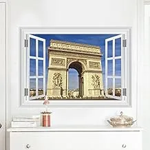 Paris Triumphal Arch Lamdscape Wall Sticker Diy Wall Paper Children's bedroom Living Office Museum Decoration Can Remove The Wall Poster Home Decor, 2724666682483