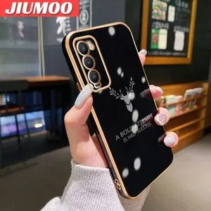 JIUMOO Tecno Camon 18 Case Deer Pattern Back Cover