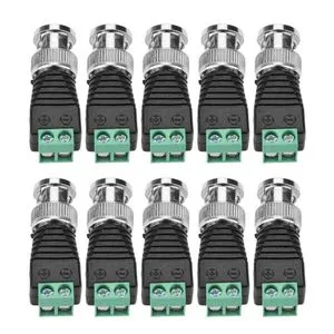 915 Generation 10Pcs Male Screw Terminal Connector, Green Coaxial BNC Male