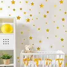 Brushed Gold Stars Bedroom Porch Cabinet Wall Sticker