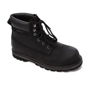 Activ Leather Lace Up Safety Boots - Black