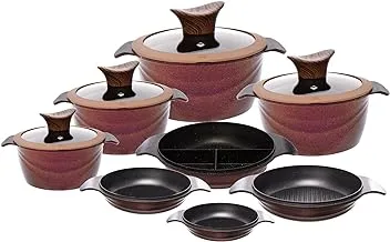 Neoklein Round Pot 4 Piece Set with 4 Multicovers and 4 Pyrex Covers, Royal - 5123