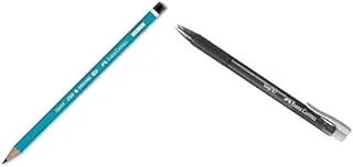 Faber-Castell Mercanli Triangle 2B Wood Pencil + Faber-Castell Grip X7 Ballpoint Pen - 0.7 mm. - Black