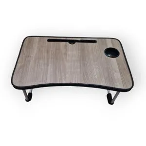 Portable Multi Use Folding Laptop Table - 60*40 Cm - Begie