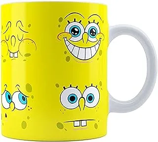 spongebob printed white mug