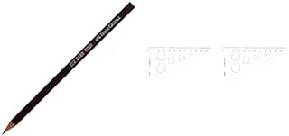 Faber Castell 2122 HB Graphite Pencil - Black + Set of 3 sicep tut triangles with geometric shapes 12cm - transparent