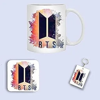 Bts Coffee Mug Or Cup Coffee Mug + Coaster + Key Chain Set