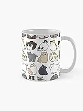 Cat Printed Ceramic Mug (White)