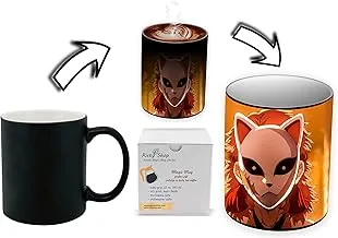 Risty Shop Demon Slayer (Style-111) Gourmet Coffee Magic Mug Superhero Jujutsu Manga Anime Lovers Capacity 350 ml, Dishwasher, Microwave Safe, Must Buy, Birthday Gift.