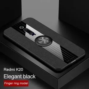 حافظة لهاتف Xiaomi Redmi K20 Pro Mi 9T Pro حافظة هاتف فاخرة لامعة - أسود