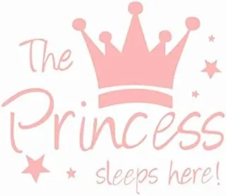 The Princess Words Removable Wall Sticker-Easy To Stick plus Safe-Pink