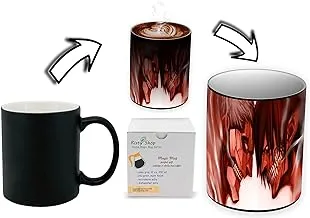 Risty Shop Attack on Titans (Style-140) Gourmet Coffee Magic Mug Superhero Jujutsu Manga Anime Lovers Capacity 350 ml, Dishwasher, Microwave Safe, Must Buy, Birthday Gift.