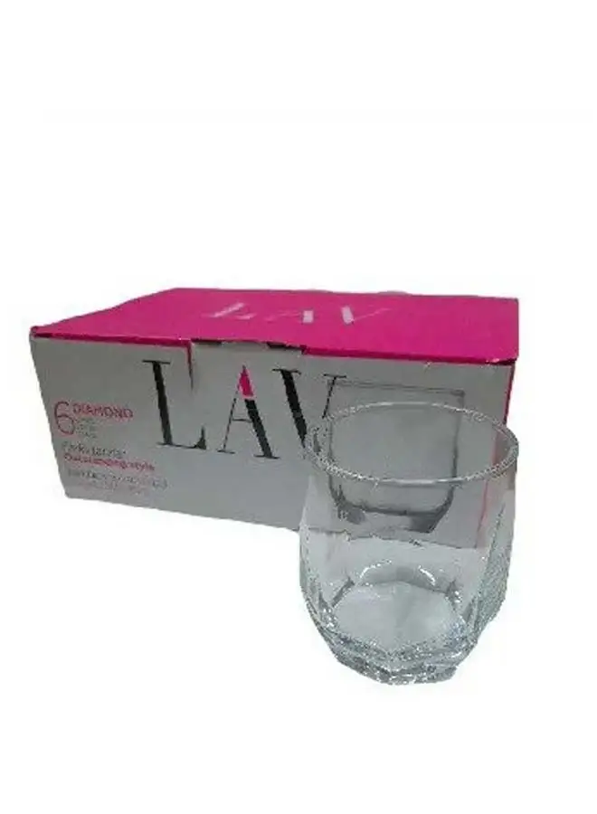 LAV Shot 6 Piece Glasses Set 80 Ml-Clear