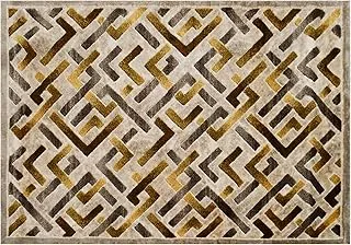 Cruze 3D Carved Rug Size : 133x190 cm- Beige