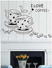 Wall Decorative Stickers Coffee Cup Pattern Removable Wall Decor