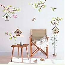 Little Bird's Nest Bedroom Living Room Corner Decorative Bird Cage Wall Sticker-8QZ0463