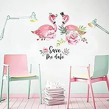 Love flamingo wall sticker girl heart pink bedroom wall decoration sticker