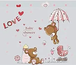 Cartoon lovely bears Wall Stickers For Kids Rooms Boys Girls Children Bedroom Home Decor mm