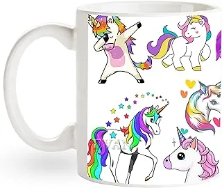 EVAN Unicorn-Multi Mug Tea Cup Glossy Finish Design Gift for Unicorn Lover Kids Friend Brother Sister Friends