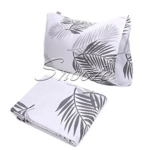 Snooze Flat Bed Sheet Set 2pcs (Gray Tropical Design) 160*235 Cm + Free Pillow Case