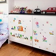 Creative Cartoon Car Wallpaper Wall Sticker