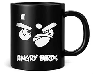 Fast Print Printed Mug, Angry Birds - Black and White