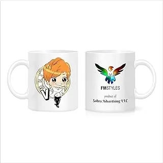 FMstyles BTS Member V Cartoon White Mug FMS363