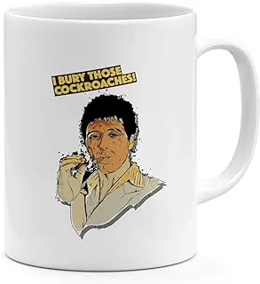 Cockroaches Tony Montana 11oz Coffee Mug Scarface Movie Poster 11oz Ceramic Novelty Mug