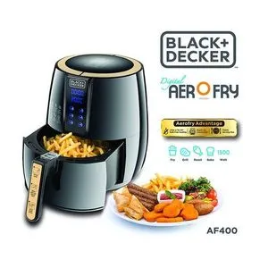 BLACK+DECKER AF400 قلاية هوائية رقمية - 4 لتر - 1.2 كجم - أسود