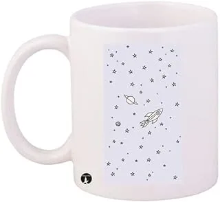 RYN PRINTED Design Space Mug White Black Standard Size