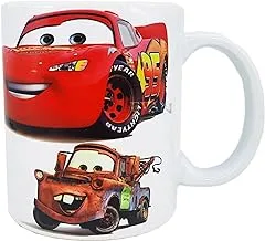 EVAN Ceramic Coffee/Milk Mug Cartoon Car Print Design Gift for Kids Friend, Brother, Sister, Friends