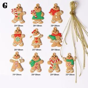 12Pcs Gingerbread Man Ornaments for Christmas Tree