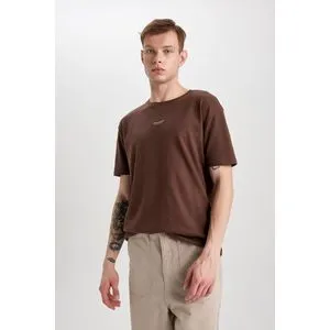 Defacto Man Regular Fit Crew Neck Short Sleeve Knitted T-Shirt