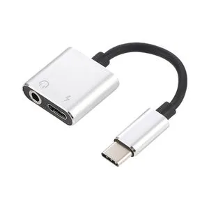 USB C To Jack 3.5 Type C Cable Adapter 2-in-1 Type C 3.5mm Earphone Converter