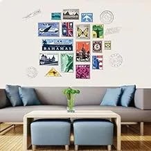 Removable Fashion Personality Stamp Wall Stickers Living Room Bedroom Study Decoration