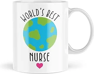 Tongue in Peach Work Mugs | World's Best Nurse Mug | Novelty Mug for Her Him from The Kids Birthday Surgeon GP Doctor Cute Office Job Mummy Daddy | MBH2139