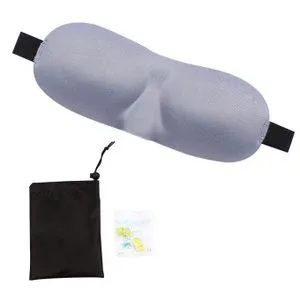 Sleep Eye Mask And Ear Plugs Set Adjustable Straps Eye