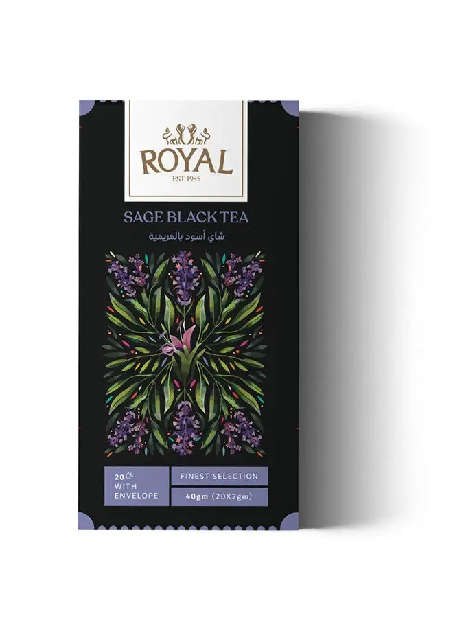 Royal Herbs Black Tea Sage Pack of 20