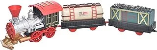 Plastic Speed Classic Train With 3 Cars Battery Operated And Plastic Orbit Size 46x46 CM For Kids - Multi Colo