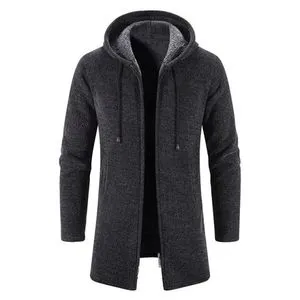 Fashion Men's Winter Long Coat Grab Cashmere Sweate