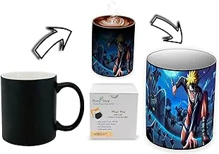 Risty Shop Naruto (Style-117) Gourmet Coffee Magic Mug Superhero Jujutsu Manga Anime Lovers Capacity 350 ml, Dishwasher, Microwave Safe, Must Buy, Birthday Gift.