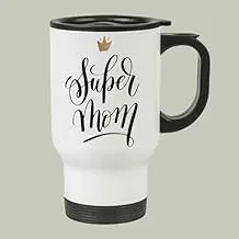 Super Mom White Insulated Travel Tea/Coffee Mug cr93